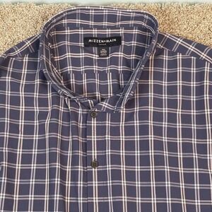 Mizzen+Main Shirt Men XXL Leeward No Tuck Long Sleeve Button Down Performance